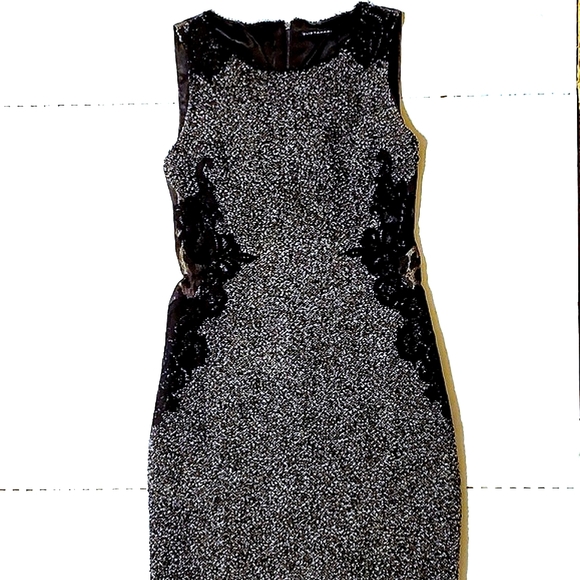 Elie Tahari Cheetah Print Silk Tweed Sheath Dress Sz 2 - Picture 1 of 4